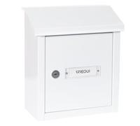 Arregui Buzón recogecartas V4091 Acero, boca 23x4 cm (DIN A5), resistente, blanco