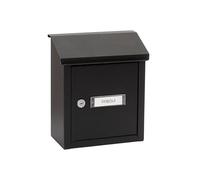 ARREGUI V4094 Buzón Recogecartas de Acero Para Puertas o Verjas en el Interior, Boca Recogecartas de 23x4 cm, Tamaño S (Correo DIN A5), Resistente a la Intemperie, Fácil de Instalar, Negro Texturado