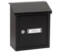 ARREGUI V4094 Buzón Recogecartas de Acero para Puertas o Verjas en el Interior, Boca Recogecartas de 23x4 cm, Tamaño S (Correo DIN A5), Resistente a la Intemperie, Fácil de Instalar, Negro Texturado
