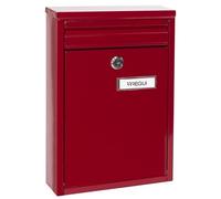 ARREGUI Zaguán E5756 Buzón Exterior de Acero Tamaño S (Correo DIN A5) | Buzón de Pared Pequeño | Buzón de Correo con Boca Trasera Recogecartas | Antilluvia | Fácil de Instalar | Rojo