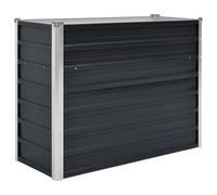 Arriate de acero galvanizado gris antracita 100x40x77 cm Maceta de exterior apta para verduras, flores, hierbas y fresas. Ideal para el patio o el balcón. Planta resistente. Macetas para el hogar y el