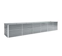 Arriate De Jardín De Acero Galvanizado Gris 480x80x77 Cm Vidaxl