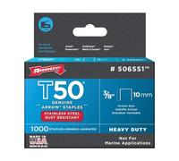 Arrow ARRT5038SS - Caja de grapas t50 5000 - acero inoxidable de 3/8 pulg