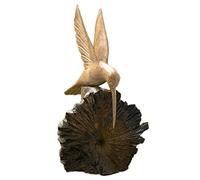ART-CRAFT Artesanía de Bali tallada a mano, hermosa figura de colibrí de madera en miniatura, ideal como decoración de salón o como decoración de estanterías. Ideal como regalo.