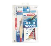 Talens art creation set acuarela 12 tubos 12 ml, bloc de papel a4, pin