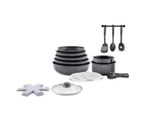 Art & Cuisine Batería de cocina de 18 piezas con mango extraíble y antiadherente