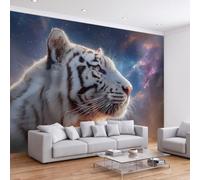 Art Fantastique - Papel pintado panorámico, 400 x 280 cm, cielo estrellado enojado, animales salvajes, tigre póster mural de pared, papel pintado en 3D para sala de estar, dormitorio de niños, sala de