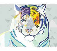 Art Group impresión sobre Lienzo, 60 x 80 cm, diseño de Tigre en Invierno, Lona de Mezcla de algodón, Multicolor, 60 x 80 x 3.2 cm
