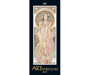 Art Nouveau 2027: Kunstkalender mit Jugendstilplakaten der Belle Époque. Wandkalender im Hochformat: 28,5 x 69 cm.
