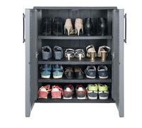 Art Plast Easy Armario para Zapatos de Media Altura, en Polipropileno, con bisagras de Acero y balda Regulable, Gris Oscuro, 84x68x37