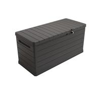 Art Plast - Caja de almacenamiento exterior de 350 L, color gris 118,5 x 52 x 57 cm, asas de transporte, resistente al agua, color gris