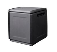 Saturnia Baúl en polipropileno Art Plast ZA1472 - 57x54x53 cm 130 L, gris oscuro y negro, pequeño