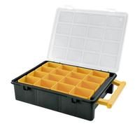 Art Plast Organizador plástico ZA1588 16 cajas extraíbles 242x188x60 mm Negro/Amarillo