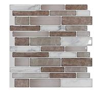 Art3d 10 hojas Premium antimoho autoadhesivo cocina backplash azulejos en mármol, 30x30cm