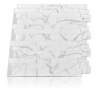 Art3d 10 láminas para despegar y pegar, 30 x 30 cm, diseño de mármol blanco