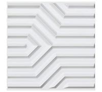 Art3d 12 Piezas Panel Decorativo de PVC, Blanco 3D Paneles, Impermeable PVC Pared Decoración (50x50cm/3㎡