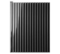 Art3d Azulejos Adhesivos de Pared 3D Efecto Lamas Color Negro, 10 Unidades, Láminas de PVC Autoadhesivas para Baño, Cocina, Salón, 29 x 23 cm