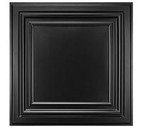 Art3d Azulejos de techo de PVC, hoja de plástico de 61x61cm, color negro (paquete de 12)