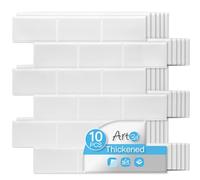 Art3d Baldosas Extra Gruesas Efecto Piedra Blanco