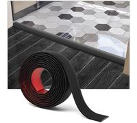 Art3d Banda de transición de suelo autoadhesiva de vinilo, banda de separación plana para unir espacios en el suelo, transición de umbral de alfombra, baldosas de suelo, 304×4 cm, Negro