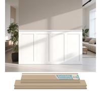 Art3d Kit de paneles terminados Board & Batten para revestimiento de pared (210 x 113 cm) de MDF para pintar, ideal para cocina, dormitorio y sala de estar - Incluye listones de borde