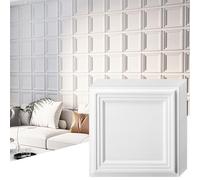 Art3d Paneles 3D Revestimiento Decorativo Blanco Mate