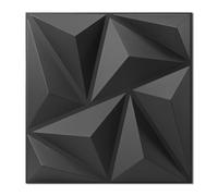 Art3d Paneles 3D Revestimiento Decorativo Negro Mate