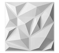 Art3d Paquete de 20 paneles decorativos de pared 3D, 19 pies cuadrados, decoración de pared interior de PVC para oficina, dormitorio, cocina, 11.8 x 11.8 pulgadas, color blanco