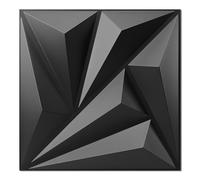 Art3d Paquete de 20 paneles decorativos de pared 3D negros de 30 x 30 cm, 1,8 m², decoración de pared interior de PVC