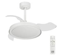 Arte confort Ventilador de techo Cartagena (Blanco, 91 cm, 28 W, Blanco cálido) + Garantía BAUHAUS 5 años para equipos eléctricos y motorizados