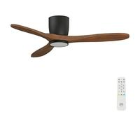 Arte confort Ventilador de techo Dasko (Negro, 132 cm, 33 W, Blanco cálido) + Garantía BAUHAUS 5 años para equipos eléctricos y motorizados