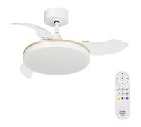 Arte confort Ventilador de techo Ginebra (Blanco, 91 cm, 28 W, Blanco cálido) + Garantía BAUHAUS 5 años para equipos eléctricos y motorizados