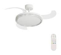 Arte confort Ventilador de techo Haze M (Blanco, 107 cm, 29,8 W, Blanco cálido) + Garantía BAUHAUS 5 años para equipos eléctricos y motorizados