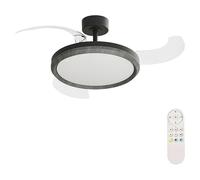 Arte confort Ventilador de techo Haze M (Negro, 107 cm, 29,8 W, Blanco cálido) + Garantía BAUHAUS 5 años para equipos eléctricos y motorizados