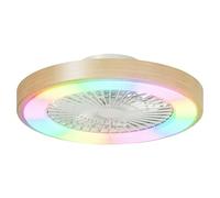 Arte confort Ventilador de techo Siena (Blanco/Madera, 48,9 cm, 36 W, RGB) + Garantía BAUHAUS 5 años para equipos eléctricos y motorizados