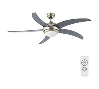 Arte confort Ventilador de techo Tahiti (Plata, 132 cm, 65 W) + Garantía BAUHAUS 5 años para equipos eléctricos y motorizados