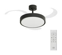 Arte confort Ventilador de techo Verona L (Negro, 122 cm, 30 W, Blanco cálido) + Garantía BAUHAUS 5 años para equipos eléctricos y motorizados
