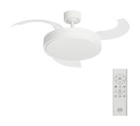 Arte confort Ventilador de techo Verona M (Blanco, 107 cm, 29,8 W, Blanco cálido)