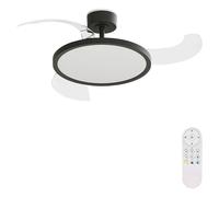 Arte confort Ventilador de techo Vetra M (Negro, 107 cm, 29,8 W, Blanco cálido) + Garantía BAUHAUS 5 años para equipos eléctricos y motorizados