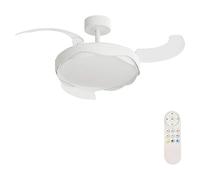 Arte confort Ventilador de techo Yeron M (Blanco, 107 cm, 29,3 W, Blanco cálido) + Garantía BAUHAUS 5 años para equipos eléctricos y motorizados