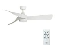 Arte confort Ventilador de techo Zeph (Blanco, 132 cm, 50 W, Blanco cálido, Con luz) + Garantía BAUHAUS 5 años para equipos eléctricos y motorizados