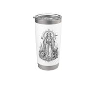 Arte de línea curativa de llama sagrada de la diosa celta brígida Vaso térmico de acero inoxidable de doble pared