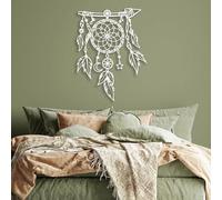 Arte de Pared Atrapasueños de Metal Negro, decoración de Pared Grande de Metal inspiradora, decoración de Arte de atrapasueños Escultura Moderna para Sala de Estar, Dormitorio, Pasillo y esc