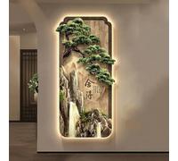Arte de Pared LED con Relieve 3D, Cuadro Decorativo para Salón y Entrada | Cuadro con Luz LED, Diseño Minimalista 3D, Decoración de Pared Zen, Fácil Instalación(Color G,50x100cm/19.7x39.4in)