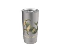 Arte geométrico del zodiaco Capricornio Vaso térmico de acero inoxidable de doble pared