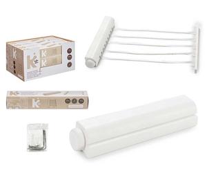 Arte Regal Tendedero Extensible de 5 Cuerdas Blanco