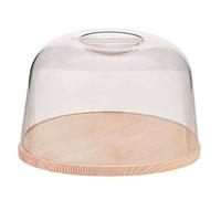 Artema - Quesera redonda, tapa transparente de metacrilato y base de madera, recipiente para guardar queso o embutidos, 22 cm