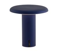 Artemide Lámpara de mesa portátil Takku de 19 cm Anodizado azul