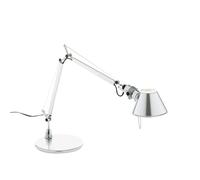 Artemide Lámpara de mesa Tolomeo micro aluminio en blanco