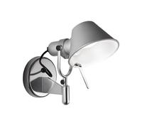 Artemide Lámpara de pared Tolomeo Faretto aluminio. sin botón de encendido y apagado